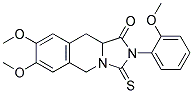 7,8-DIMETHOXY-2-(2-METHOXYPHENYL)-3-THIOXO-2,3,10,10A-TETRAHYDROIMIDAZO[1,5-B]ISOQUINOLIN-1(5H)-ONE Struktur