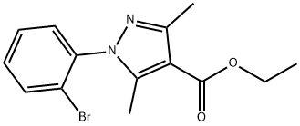 ETHYL 1-(2-BROMOPHENYL)-3,5-DIMETHYL-1H-PYRAZOLE-4-CARBOXYLATE Struktur