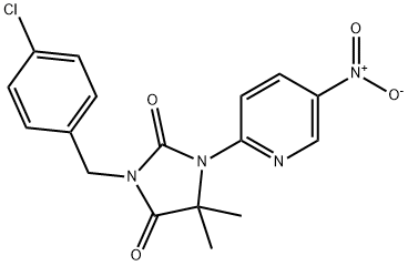 3-(4-CHLOROBENZYL)-5,5-DIMETHYL-1-(5-NITRO-2-PYRIDINYL)-1H-IMIDAZOLE-2,4(3H,5H)-DIONE Struktur