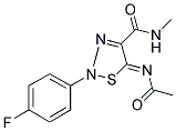 (5Z)-5-(ACETYLIMINO)-2-(4-FLUOROPHENYL)-N-METHYL-2,5-DIHYDRO-1,2,3-THIADIAZOLE-4-CARBOXAMIDE Struktur