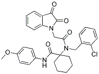 1-(N-(2-CHLOROBENZYL)-2-(2,3-DIOXOINDOLIN-1-YL)ACETAMIDO)-N-(4-METHOXYPHENYL)CYCLOHEXANECARBOXAMIDE Struktur