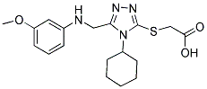 [(4-CYCLOHEXYL-5-[[(3-METHOXYPHENYL)AMINO]METHYL]-4H-1,2,4-TRIAZOL-3-YL)THIO]ACETIC ACID Struktur