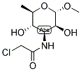 METHYL-3,6-DIDEOXY-3-CHLOROACETAMID-ALPHA-D-MANNOPYRANOSIDE Struktur