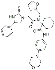 1-(N-(FURAN-2-YLMETHYL)-2-(4-PHENYL-2-THIOXOIMIDAZOLIDIN-1-YL)ACETAMIDO)-N-(4-MORPHOLINOPHENYL)CYCLOHEXANECARBOXAMIDE Struktur