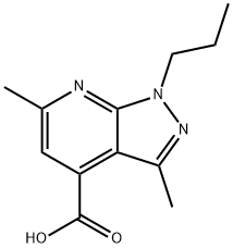 3,6-DIMETHYL-1-PROPYL-1 H-PYRAZOLO[3,4-B ]PYRIDINE-4-CARBOXYLIC ACID Struktur