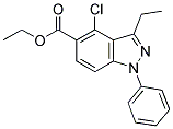 ETHYL-4-CHLORO-1-PENYL-3-ETHYL-1H-INDAZOLE-5-CARBOXYLATE Struktur