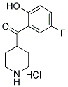 (5-FLUORO-2-HYDROXYPHENYL)(4-PIPERIDINYL)METHANONE HYDROCHLORIDE Struktur