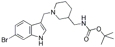 [1-(6-BROMO-1H-INDOL-3-YLMETHYL)-PIPERIDIN-3-YLMETHYL]-CARBAMIC ACID TERT-BUTYL ESTER Struktur