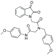 2-(2,3-DIOXO-2,3-DIHYDRO-1H-INDOL-1-YL)-N-[2-(4-METHOXYANILINO)-2-OXOETHYL]-N-(4-METHOXYBENZYL)ACETAMIDE Struktur