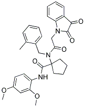 N-(2,4-DIMETHOXYPHENYL)-1-(2-(2,3-DIOXOINDOLIN-1-YL)-N-(2-METHYLBENZYL)ACETAMIDO)CYCLOPENTANECARBOXAMIDE Struktur