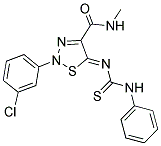 (5Z)-5-[(ANILINOCARBONOTHIOYL)IMINO]-2-(3-CHLOROPHENYL)-N-METHYL-2,5-DIHYDRO-1,2,3-THIADIAZOLE-4-CARBOXAMIDE Struktur