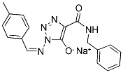 SODIUM 4-[(BENZYLAMINO)CARBONYL]-1-{[(1Z)-(4-METHYLPHENYL)METHYLENE]AMINO}-1H-1,2,3-TRIAZOL-5-OLATE Struktur