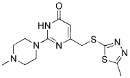 2-(4-METHYLPIPERAZIN-1-YL)-6-{[(5-METHYL-1,3,4-THIADIAZOL-2-YL)THIO]METHYL}PYRIMIDIN-4(3H)-ONE Struktur