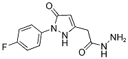 2-[1-(4-FLUOROPHENYL)-5-OXO-2,5-DIHYDRO-1H-PYRAZOL-3-YL]ACETOHYDRAZIDE Struktur