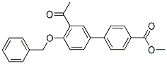 METHYL 3'-ACETYL-4'-(BENZYLOXY)[1,1'-BIPHENYL]-4-CARBOXYLATE Struktur