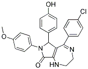 5-(4-CHLOROPHENYL)-6-(4-HYDROXYPHENYL)-7-(4-METHOXYPHENYL)-2,3,6,7-TETRAHYDROPYRROLO[3,4-E][1,4]DIAZEPIN-8(1H)-ONE Struktur