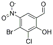 4-BROMO-3-CHLORO-2-HYDROXY-5-NITRO-BENZALDEHYDE Struktur