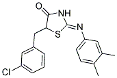 (2Z)-5-(3-CHLOROBENZYL)-2-[(3,4-DIMETHYLPHENYL)IMINO]-1,3-THIAZOLIDIN-4-ONE Struktur