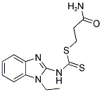 (1-ETHYL-1H-BENZOIMIDAZOL-2-YL)-DITHIOCARBAMIC ACID 2-CARBAMOYL-ETHYL ESTER Struktur