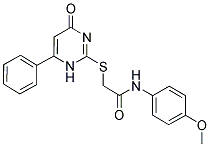 N-(4-METHOXYPHENYL)-2-[(4-OXO-6-PHENYL-1,4-DIHYDROPYRIMIDIN-2-YL)THIO]ACETAMIDE Struktur