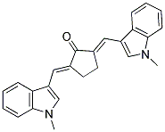 2,5-BIS[(E)-(1-METHYL-1H-INDOL-3-YL)METHYLIDENE]CYCLOPENTANONE Struktur