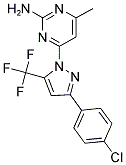 4-[3-(4-CHLOROPHENYL)-5-(TRIFLUOROMETHYL)-1H-PYRAZOL-1-YL]-6-METHYLPYRIMIDIN-2-AMINE Struktur