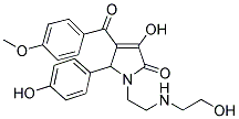 3-HYDROXY-1-{2-[(2-HYDROXYETHYL)AMINO]ETHYL}-5-(4-HYDROXYPHENYL)-4-(4-METHOXYBENZOYL)-1,5-DIHYDRO-2H-PYRROL-2-ONE Struktur