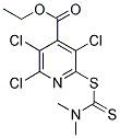 ETHYL 2,3,5-TRICHLORO-6-{[(DIMETHYLAMINO)CARBONOTHIOYL]THIO}ISONICOTINATE Struktur