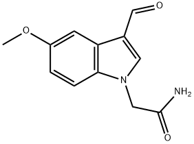 2-(3-FORMYL-5-METHOXY-INDOL-1-YL)-ACETAMIDE Struktur