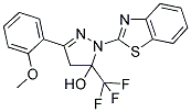 1-(1,3-BENZOTHIAZOL-2-YL)-3-(2-METHOXYPHENYL)-5-(TRIFLUOROMETHYL)-4,5-DIHYDRO-1H-PYRAZOL-5-OL Struktur