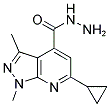 6-CYCLOPROPYL-1,3-DIMETHYL-1H-PYRAZOLO[3,4-B]PYRIDINE-4-CARBOXYLIC ACID HYDRAZIDE Struktur