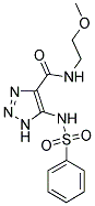 N-(2-METHOXYETHYL)-5-[(PHENYLSULFONYL)AMINO]-1H-1,2,3-TRIAZOLE-4-CARBOXAMIDE Struktur