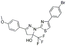 1-[4-(4-BROMOPHENYL)-1,3-THIAZOL-2-YL]-3-(4-METHOXYPHENYL)-5-(TRIFLUOROMETHYL)-4,5-DIHYDRO-1H-PYRAZOL-5-OL Struktur