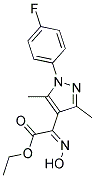 ETHYL (2Z)-[1-(4-FLUOROPHENYL)-3,5-DIMETHYL-1H-PYRAZOL-4-YL](HYDROXYIMINO)ACETATE Struktur