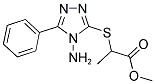 METHYL 2-[(4-AMINO-5-PHENYL-4H-1,2,4-TRIAZOL-3-YL)SULFANYL]PROPANOATE Struktur