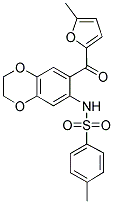 4-METHYL-N-[7-(5-METHYL-FURAN-2-CARBONYL)-2,3-DIHYDRO-BENZO[1,4]DIOXIN-6-YL]-BENZENESULFONAMIDE Struktur