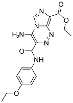 ETHYL 4-AMINO-3-{[(4-ETHOXYPHENYL)AMINO]CARBONYL}IMIDAZO[5,1-C][1,2,4]TRIAZINE-8-CARBOXYLATE Struktur