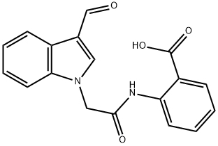 2-[2-(3-FORMYL-INDOL-1-YL)-ACETYLAMINO]-BENZOIC ACID Struktur