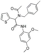 2-[ACETYL(4-METHYLBENZYL)AMINO]-N-(2,4-DIMETHOXYPHENYL)-2-(2-THIENYL)ACETAMIDE Struktur