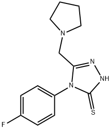 4-(4-FLUOROPHENYL)-5-(PYRROLIDIN-1-YLMETHYL)-4H-1,2,4-TRIAZOLE-3-THIOL Struktur