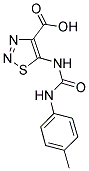 5-({[(4-METHYLPHENYL)AMINO]CARBONYL}AMINO)-1,2,3-THIADIAZOLE-4-CARBOXYLIC ACID Struktur