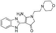 5-AMINO-4-(1H-BENZOIMIDAZOL-2-YL)-1-(2-MORPHOLIN-4-YL-ETHYL)-1,2-DIHYDRO-PYRROL-3-ONE Struktur