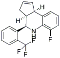 (3AS,4R,9BR)-6-FLUORO-4-[2-(TRIFLUOROMETHYL)PHENYL]-3A,4,5,9B-TETRAHYDRO-3H-CYCLOPENTA[C]QUINOLINE Struktur