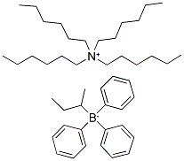 TETRA(N-HEXYL)AMMONIUM (SEC-BUTYL)TRIPHENYL BORATE Struktur