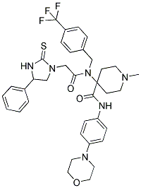 1-METHYL-N-(4-MORPHOLINOPHENYL)-4-(2-(4-PHENYL-2-THIOXOIMIDAZOLIDIN-1-YL)-N-(4-(TRIFLUOROMETHYL)BENZYL)ACETAMIDO)PIPERIDINE-4-CARBOXAMIDE Struktur