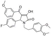 1-(3,4-DIMETHOXYPHENETHYL)-5-(4-FLUOROPHENYL)-3-HYDROXY-4-(3-METHOXYBENZOYL)-1,5-DIHYDRO-2H-PYRROL-2-ONE Struktur