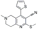 6-METHYL-2-METHYLSULFANYL-4-THIOPHEN-2-YL-5,6,7,8-TETRAHYDRO-[1,6]NAPHTHYRIDINE-3-CARBONITRILE Struktur