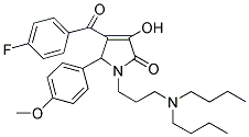 1-[3-(DIBUTYLAMINO)PROPYL]-4-(4-FLUOROBENZOYL)-3-HYDROXY-5-(4-METHOXYPHENYL)-1,5-DIHYDRO-2H-PYRROL-2-ONE Struktur