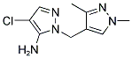 4-CHLORO-2-(1,3-DIMETHYL-1 H-PYRAZOL-4-YLMETHYL)-2 H-PYRAZOL-3-YLAMINE Struktur