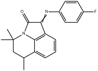 (1E)-1-[(4-FLUOROPHENYL)IMINO]-4,4,6-TRIMETHYL-5,6-DIHYDRO-4H-PYRROLO[3,2,1-IJ]QUINOLIN-2(1H)-ONE Struktur